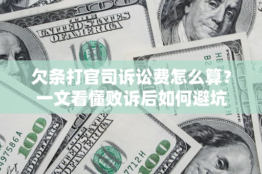 济南欠条打官司诉讼费怎么算？一文看懂败诉后如何避坑