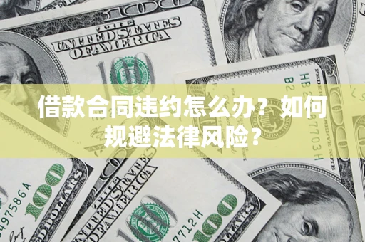 济南借款合同违约怎么办？如何规避法律风险？